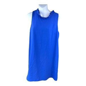 Lilly Pulitzer Royal Blue Tie Back Scallop Design Shift Dress Womens Small